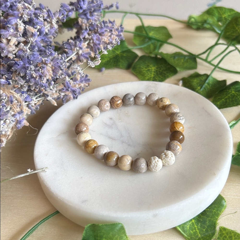 Chrysanthemum Agate diffuser bracelet